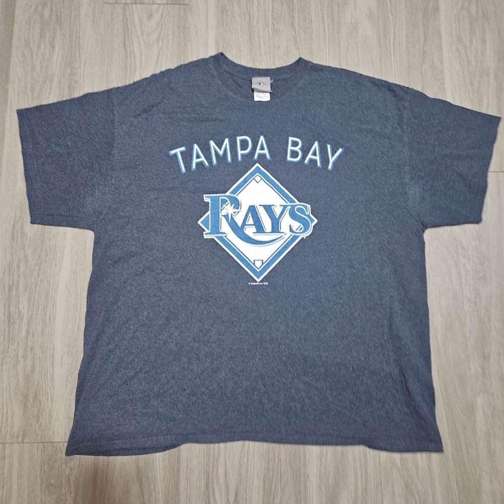 Vintage Y2K Tampa Bay Rays T-Shirt Men’s Size 2XL | MLB Heavyweight Cotton Tee